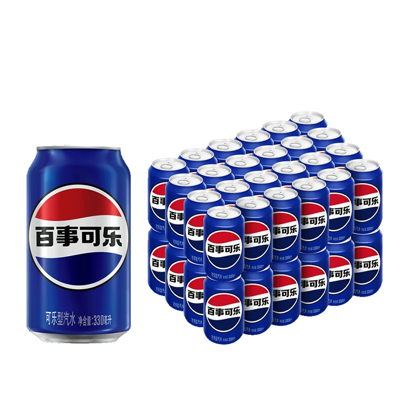 f卡4元百事可乐汽水碳酸饮料330ml*24罐*2箱 券后79.8元