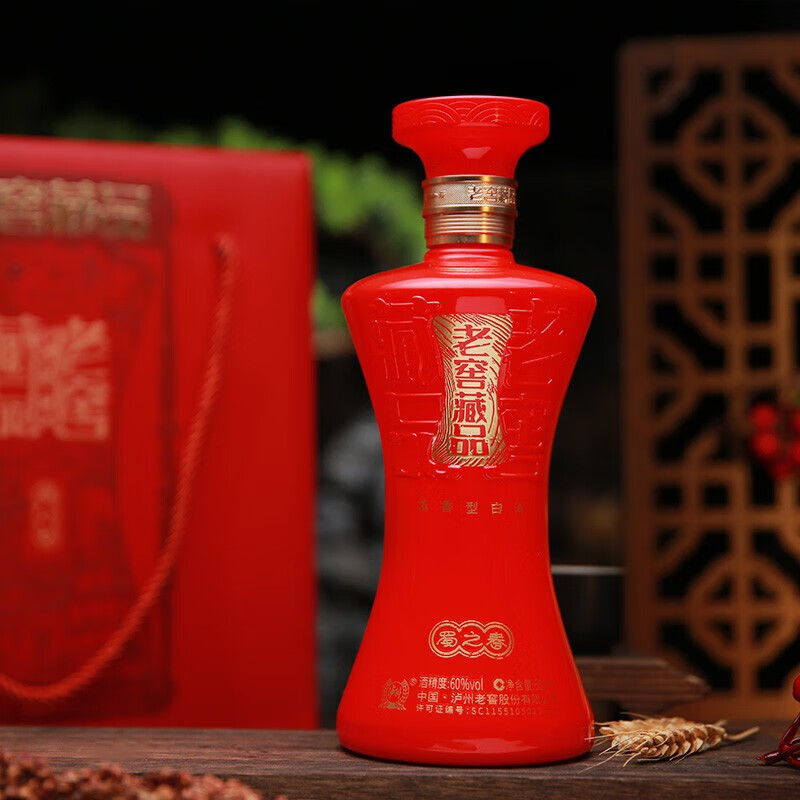 泸州老窖老窖藏品蜀之春60度浓香型光瓶粮食酒600ml4瓶79元需用券