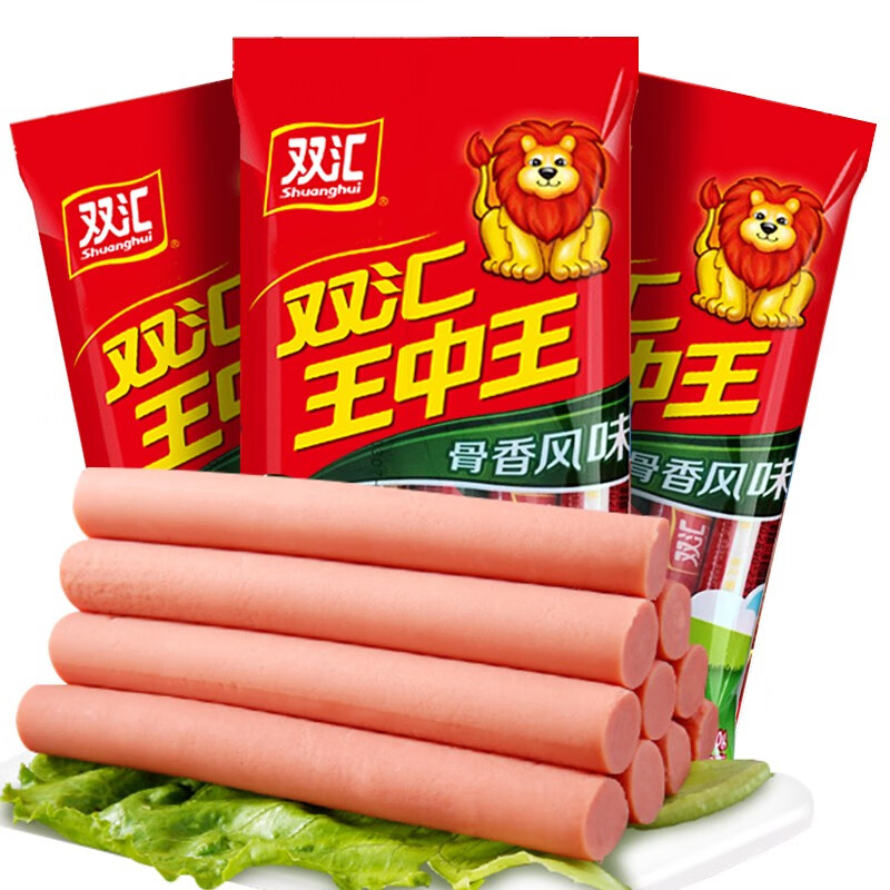 Shuanghui 双汇 王中王火腿肠40g/30g骨香风味香肠方便面休闲零食 30g*9支/袋 3.8