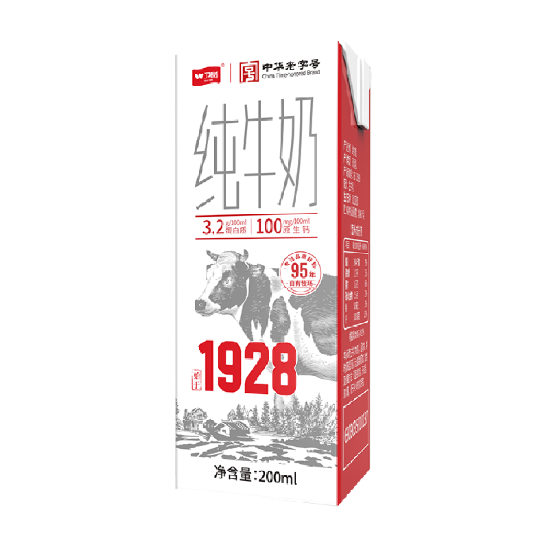 卫岗 3.2g蛋白质 纯牛奶 200ml*24 ¥34.1