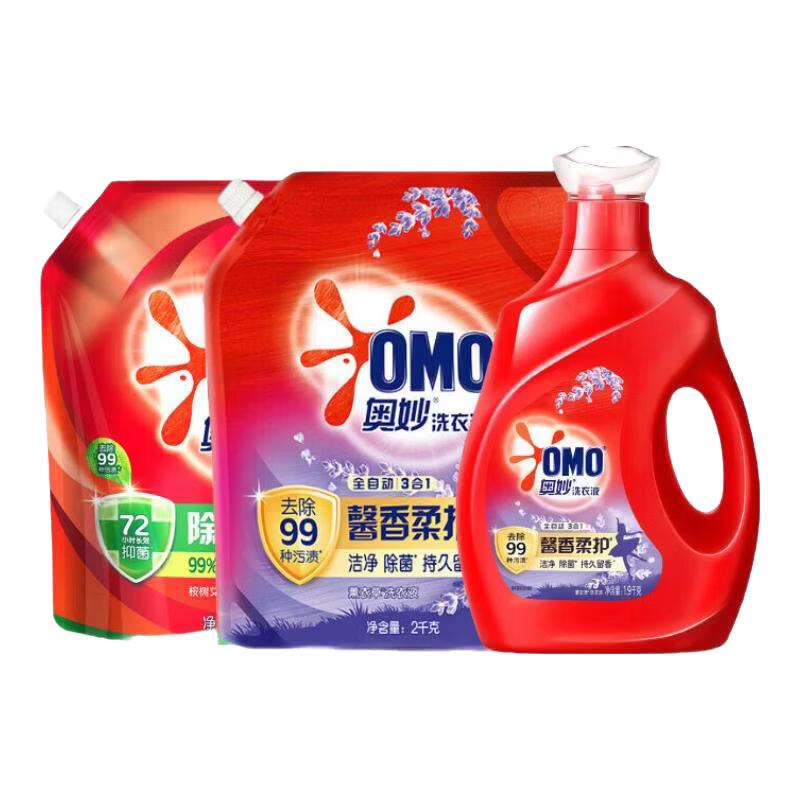 奥妙 全自动熏衣草香3合1 99%除菌螨洗衣液套装 11.8斤 35.8元（需用券）