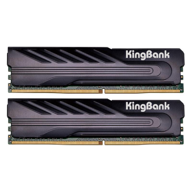 PLUS会员：KINGBANK 金百达 黑爵系列 DDR4 3200MHz 台式机内存 马甲条 黑色 16GB 178.