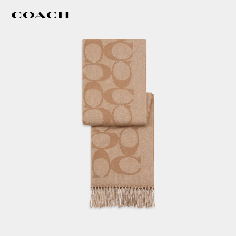 COACH 蔻驰 女士C纹围巾奶茶色 CU807CAMONE 495.22元（需用券）