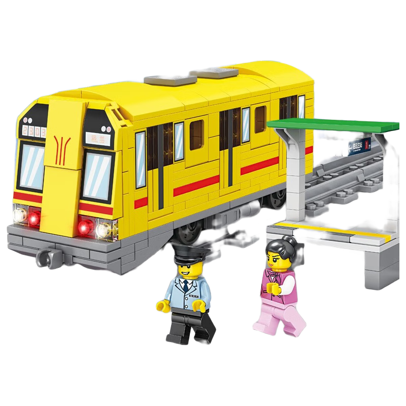 开智 地铁列车积木组装模型 津州地铁 39.9元（需用券）