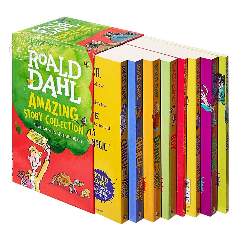 值选：《Roald Dahl·罗尔德达尔·文学故事精选》（8册套裝、英文原版） 170元