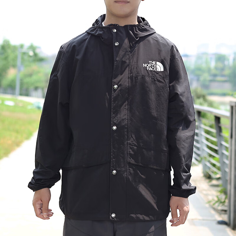 THE NORTH FACE 北面 夹克男士2024龙年新款户外休闲防风薄款外套5JYN 黑色/JK3 S/16