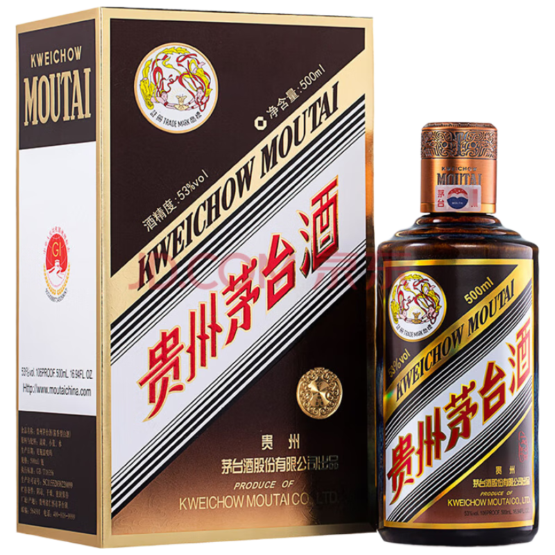 PLUS：maotai/茅台 彩釉珍品 53° 酱香型 1瓶 500ml 2884.51元(需领券)