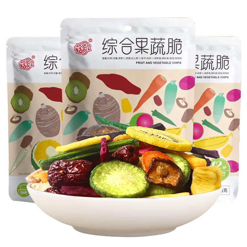 菇歌 12种综合混合果蔬脆片100g ￥8.8