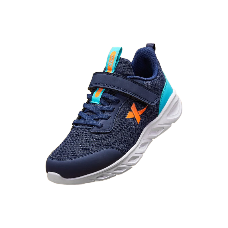 特步 童鞋跑鞋儿童运动鞋男女童中大童跑步鞋四季款软底防滑跑鞋 深邃蓝/