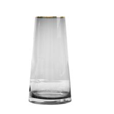 墨斗鱼 0418 T型玻璃花瓶 金+烟灰色 25cm 46.9元