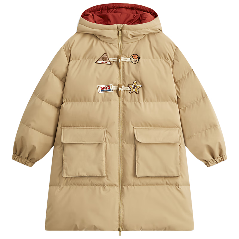 马骑顿 童装男大童23冬喜庆国风羽绒服 卡其 110cm 170元