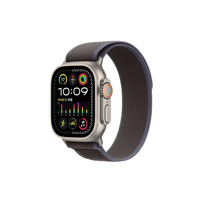 Apple 苹果 Watch Ultra2 智能手表 GPS+蜂窝版 49mm 钛金属原色 蓝配黑色野径回环