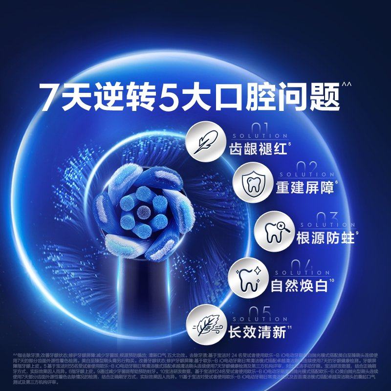 移动端、京东百亿补贴：Oral-B IO7 德国 电动牙刷 黑色1刷杆+1刷头 666元（需