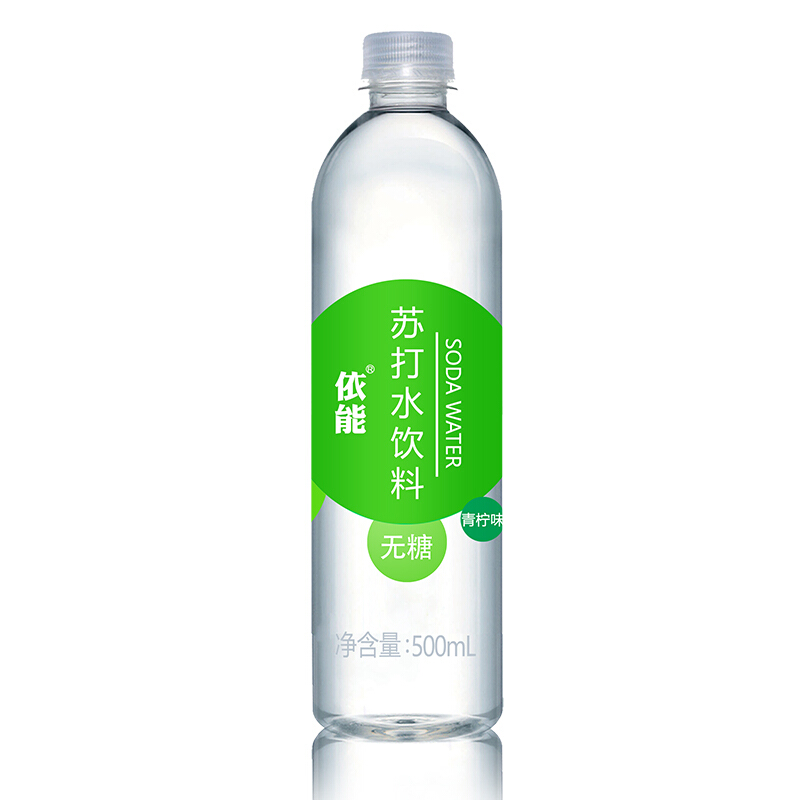 移动端、京东百亿补贴：yineng 依能 青柠檬味苏打水饮料 500ml*24瓶 37.9元