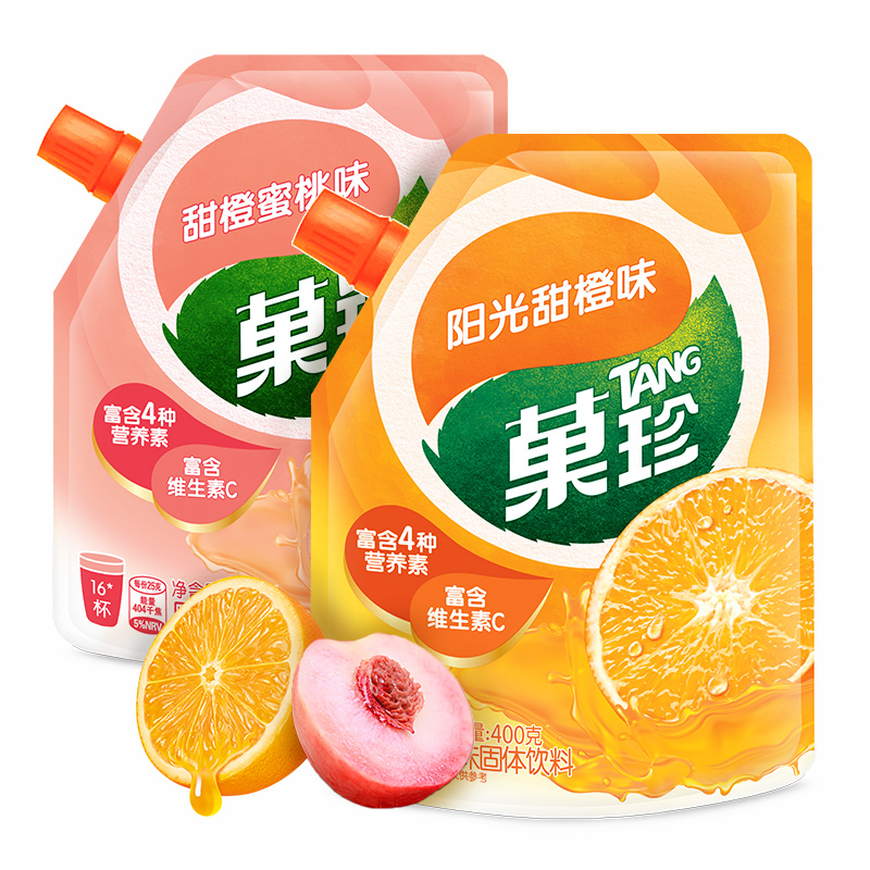 88VIP：TANG 菓珍 果珍果汁粉补充维C混合冲饮丰富VC冲泡冲调固体饮料400g 25.14