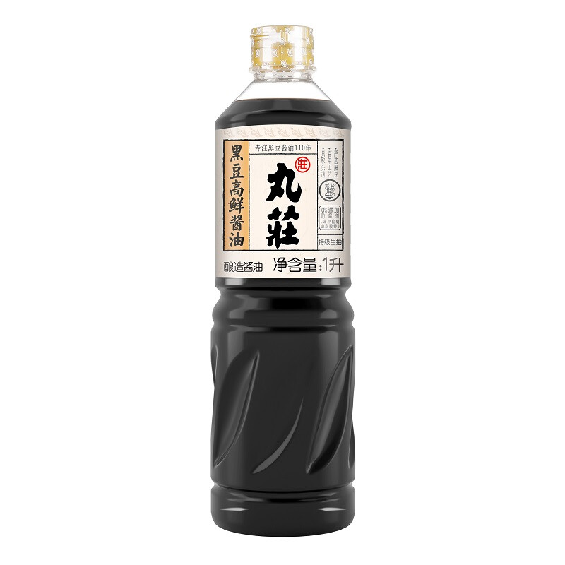 WUAN CHUANG SOY SAUCE 丸莊酱油 特级生抽 黑豆高鲜酱油 1L 6.36元