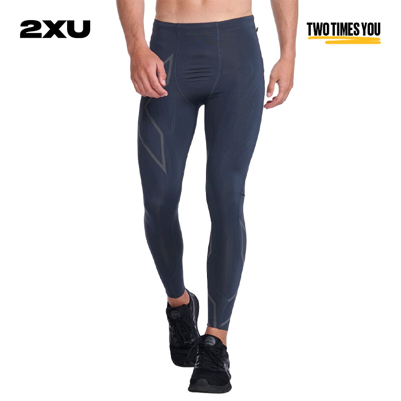 2XU Light Speed系列健身裤男 MCS梯度压缩裤专业训练高弹速干紧身裤 墨水蓝 595.