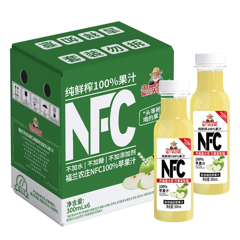 福兰农庄NFC苹果汁300ml*6瓶 券后19.9元