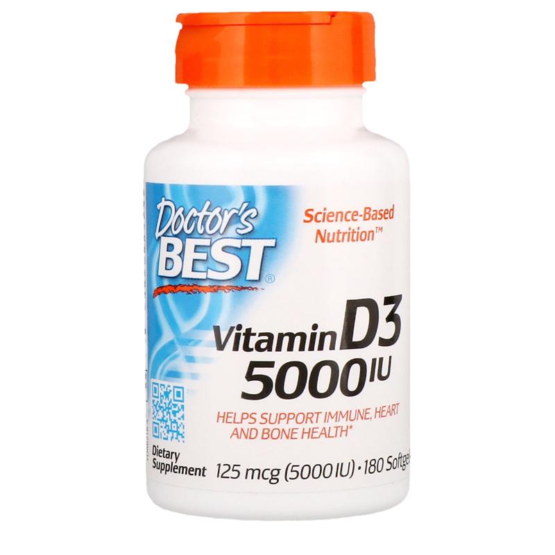 多特倍斯 维生素D3 5000IU软胶囊180粒 46元