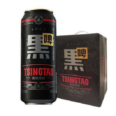 限12号、京东秒杀：TsingTao 青岛啤酒 黑啤 12度 500ml*12罐 整箱装 125.28元 包邮