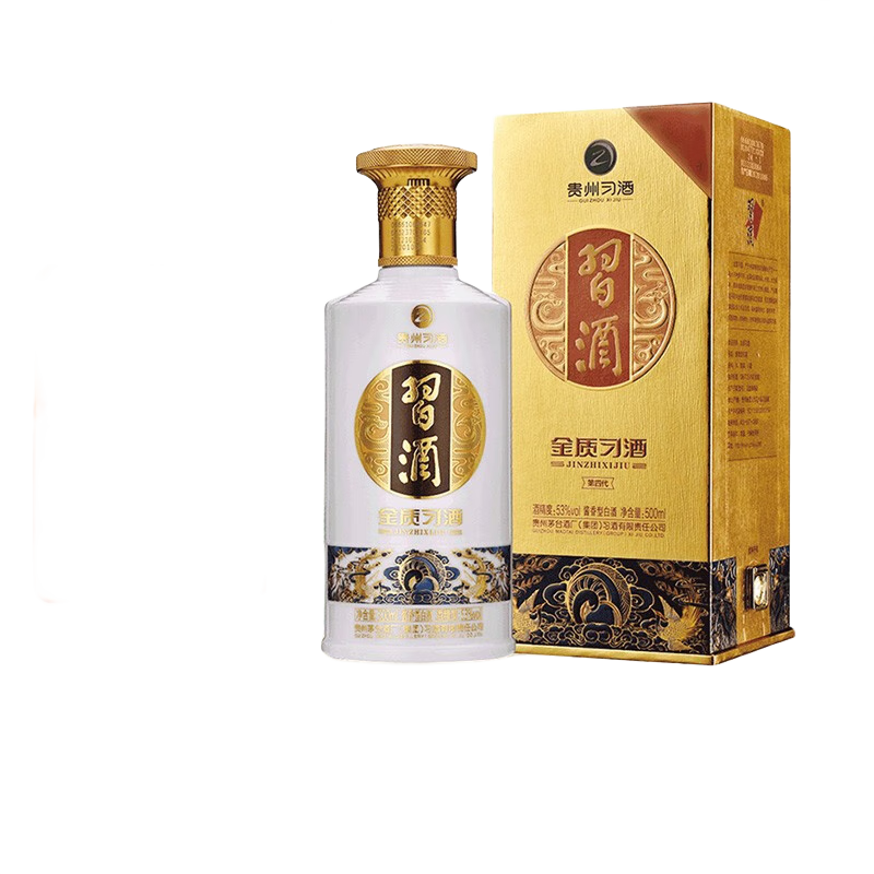 plus会员：贵州习酒 金质习酒第四代 酱香型白酒 53度 500mL 1瓶 180.42元