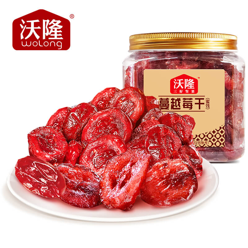 wolong 沃隆 蔓越莓干 果干果脯休闲食品办公室零食小吃烘焙材料蜜饯水果干 