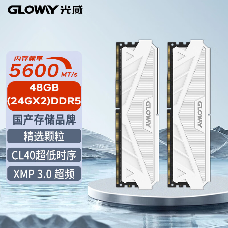 GLOWAY 光威 天策系列 DDR5 5600 台式机内存条 48GB套装 566.01元（需用券）