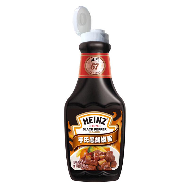Heinz 亨氏 黑胡椒酱 牛排 烤肉酱 360g*2瓶装 卡夫亨氏出品 26.45元（需买2件，