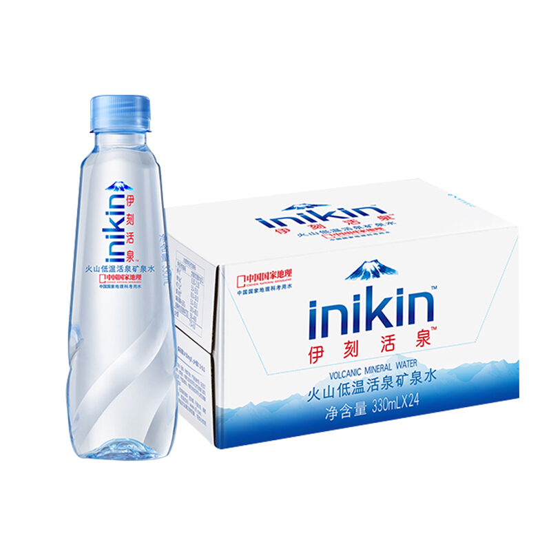 inikin 伊刻活泉 伊利 伊刻活泉 330ml*24瓶/箱 天然矿泉水 弱碱性饮用水 39.33元