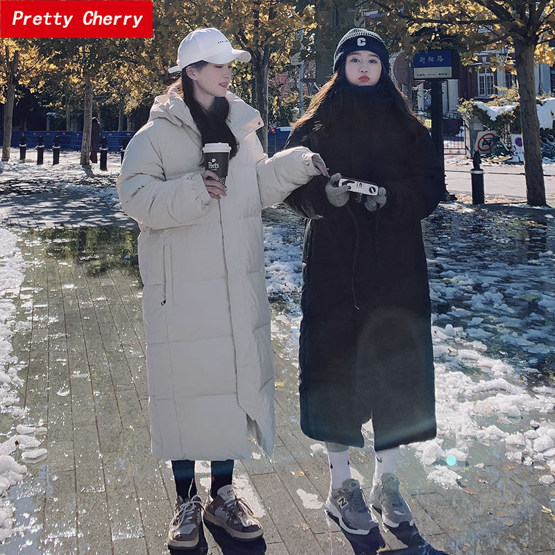 百亿补贴：PRETTYCHERRY 羽绒棉服女中长款2024冬季时尚宽松加厚过膝棉袄外套 1