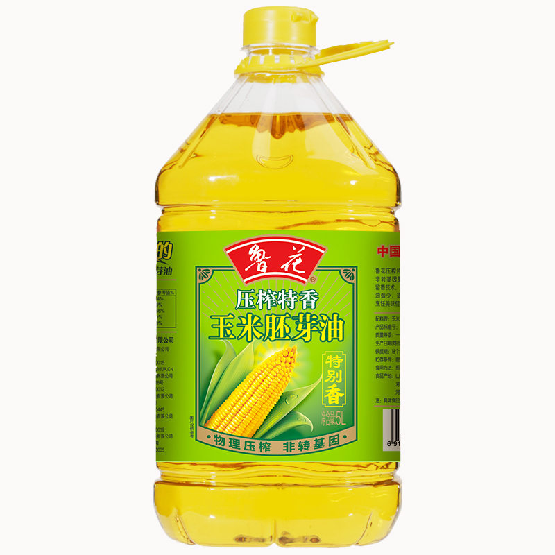 luhua 鲁花 物理压榨玉米油胚芽油5L 89.9元