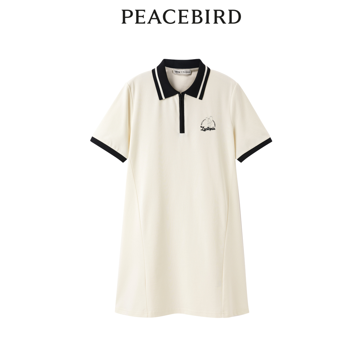 PEACEBIRD 太平鸟 疯狂动物城合作系列POLO连衣裙 A1FAD2240 150元包邮
