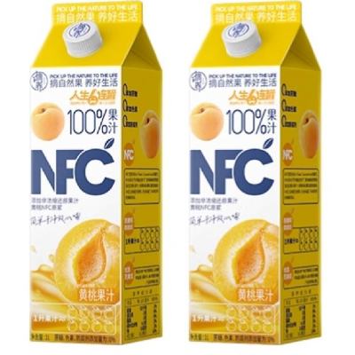 摘养 NFC黄桃果汁饮料 1kg*2盒 19元包邮