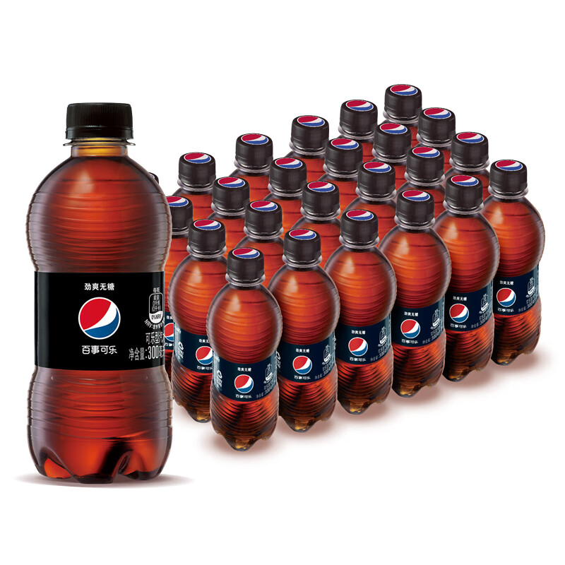 pepsi 百事 无糖 可乐 300ml*24瓶 21.54元（需买2件，共43.08元）