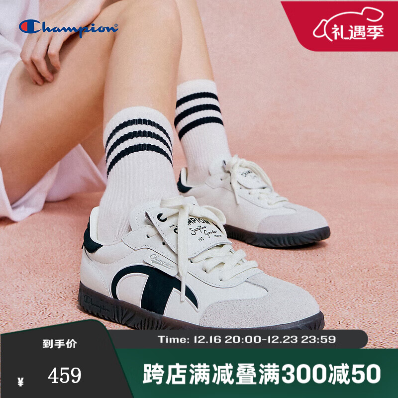 Champion 冠军休闲鞋女2024秋季T 头德训鞋Champ T-trainer潮 黑白（男款） 39 459元