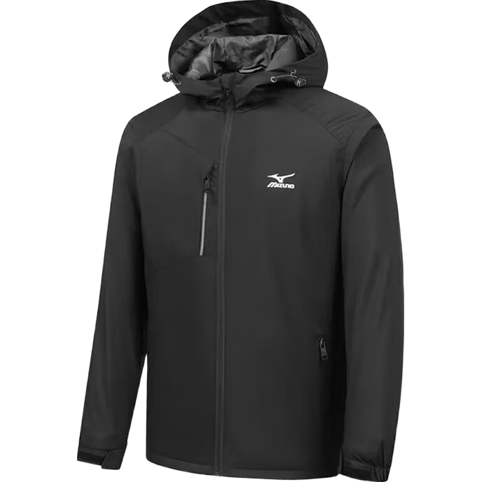 美津浓 户外夹克男女防风外套登山服 黑色 XL 164.5元