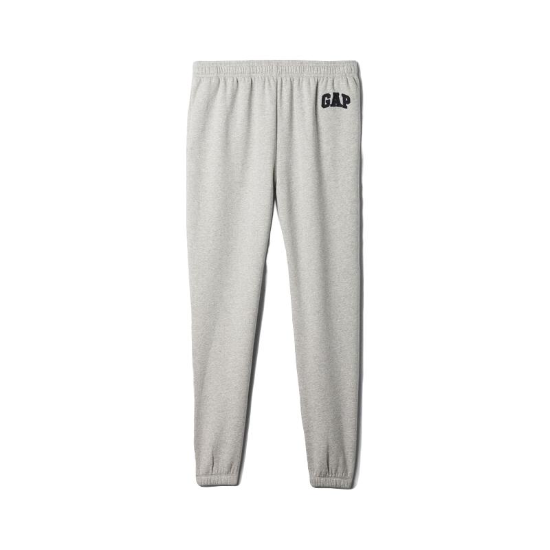 Gap 男装2025秋季抓绒松紧腰针织束脚裤运动裤休闲长裤500382 灰色 S 美码 M亚