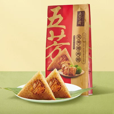 五芳斋 粽子鲜肉粽子蛋黄肉粽豆沙甜粽嘉兴特产端午节粽子4只 12.9元