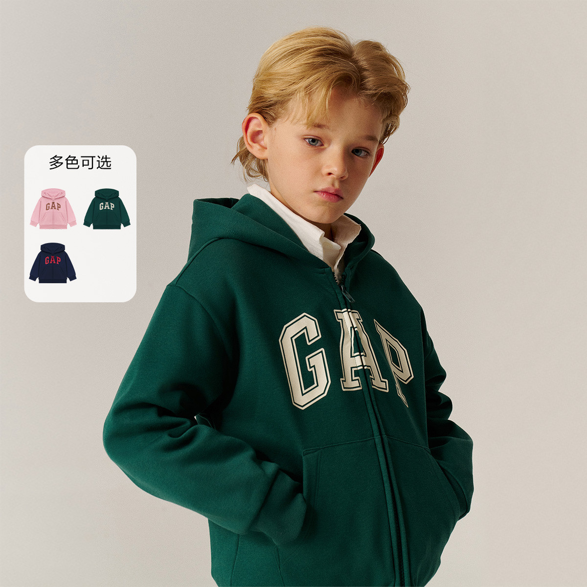 Gap 儿童连帽抓绒卫衣外套 657348 129元