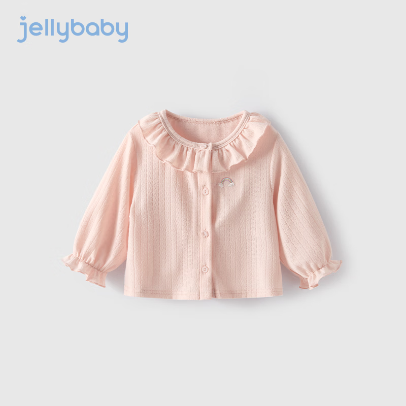 jellybaby 杰里贝比 女童甜美空调衫夏季外套 粉色 80 42.91元（需用券）