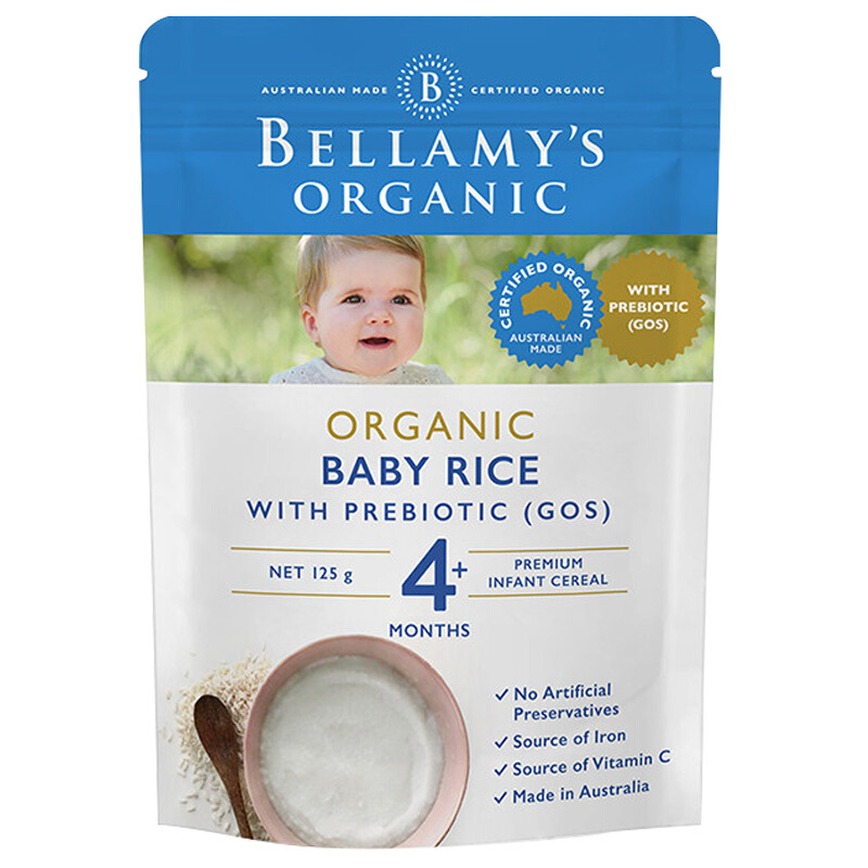 BELLAMY'S 贝拉米 有机米粉 澳版 1段 原味 125g 35.1元