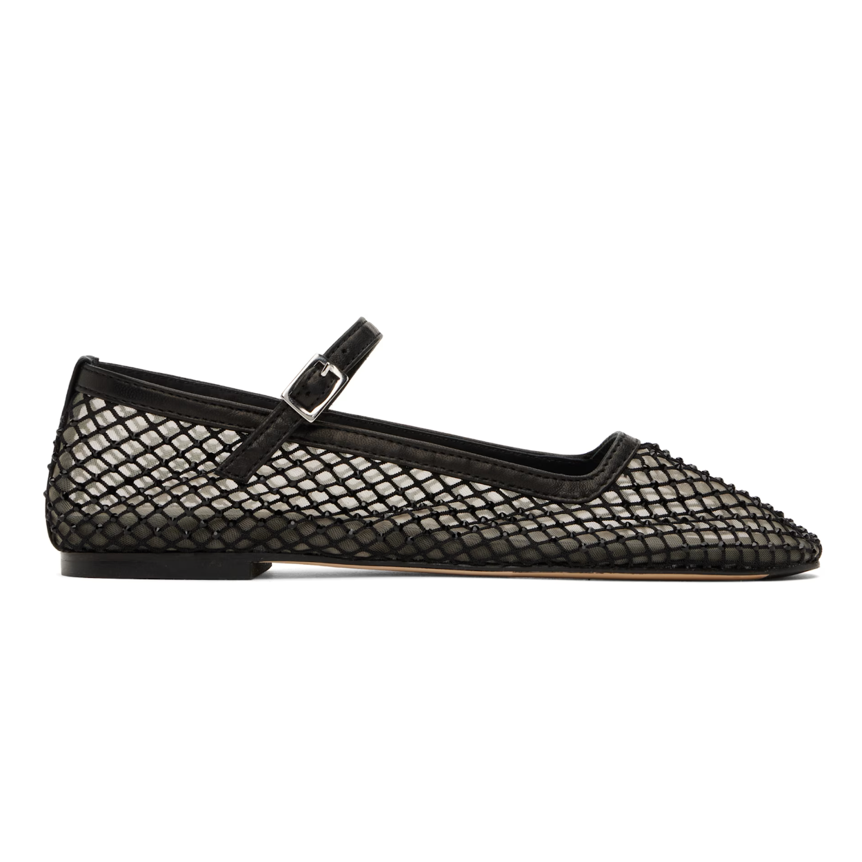Lisa同款！Miista 黑色网纱小钻芭蕾鞋 $355（约2552.8元）
