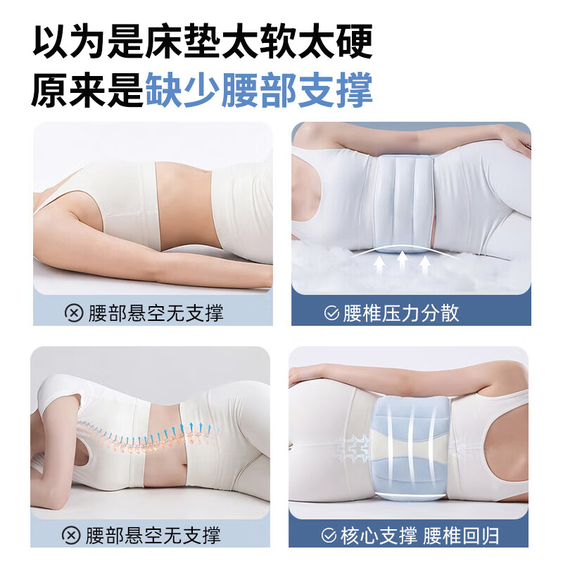 TEEIS 德国睡眠护腰带腰枕腰间盘突出腰肌劳损晚上睡觉云感医男女士专用 升级可拆洗丨睡眠护腰 L码丨适合80-160斤穿戴 44元 - 线报酷
