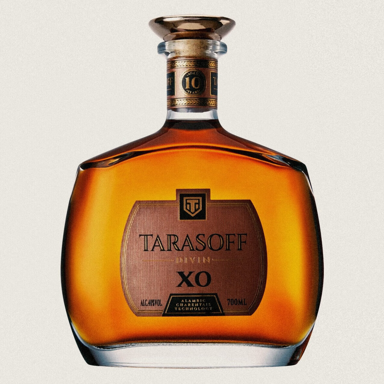 TARASOFF 高品质白兰地摩尔多瓦原瓶塔拉索夫10年XO白兰地700mL 1瓶 带礼盒 ￥238