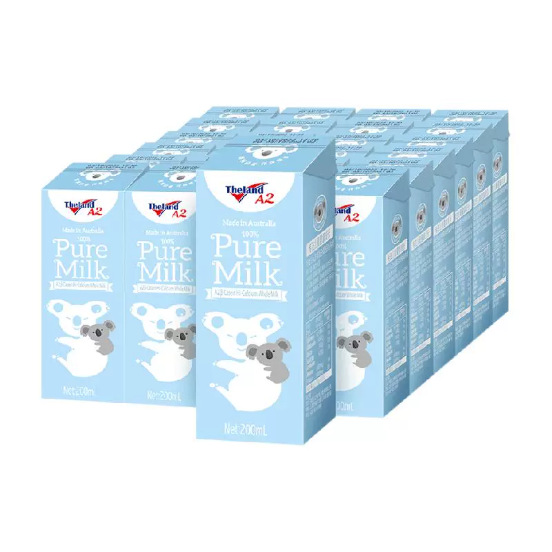 Theland 纽仕兰 A2β-酪蛋白全脂高钙牛奶200ml*24盒 ￥78.85