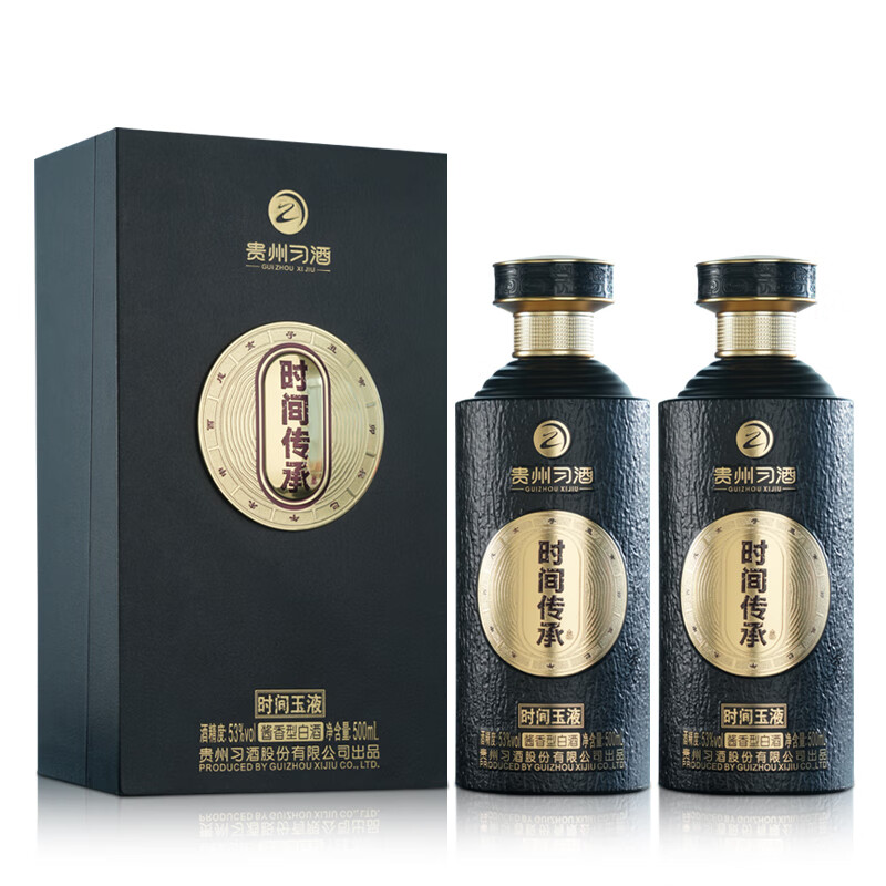 习酒 时间传承 53度 酱香型白酒 500ml*2瓶 406.42元（需用券）