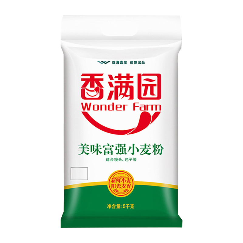 88VIP：香满园 Wonder Farm 香满园 美味富强粉小麦粉 5000g 1袋 13.58元