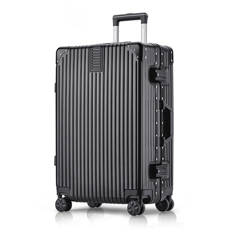 NAUTICA 诺帝卡 铝框行李箱男生万向轮耐用商务26英寸大容量女旅行箱学生密
