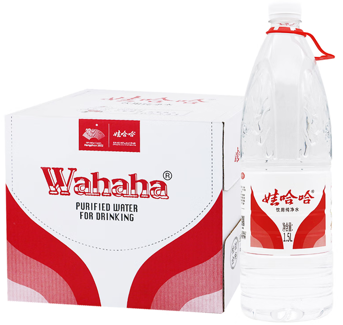1.92元/瓶！娃哈哈 饮用纯净水 1.5L*12瓶