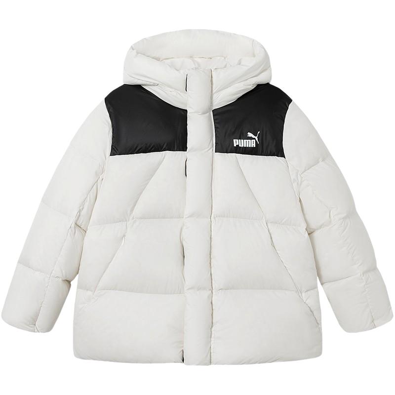 PUMA 童装冬季儿童羽绒服拼接连帽厚羽绒外套高清洁度冬装 324.65元（需用券